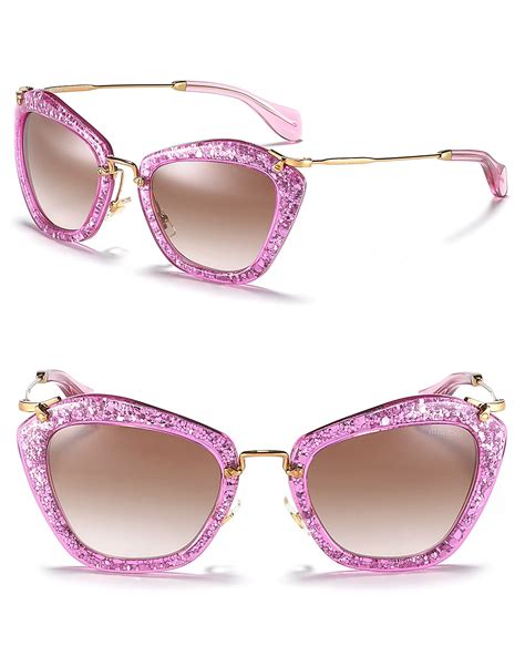 fake miu miu glitter sunglasses|Women's Eyewear & Sunglasses .